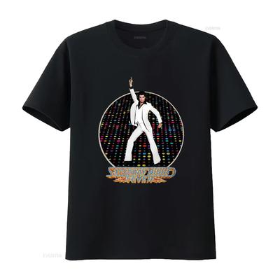 SATURDAY NIGHT FEVER Vintage Filmplakat T-Shirt vintage Gewaschen Bequem Grafik Streetwear Unisex Mann Weich Atmungsaktiv