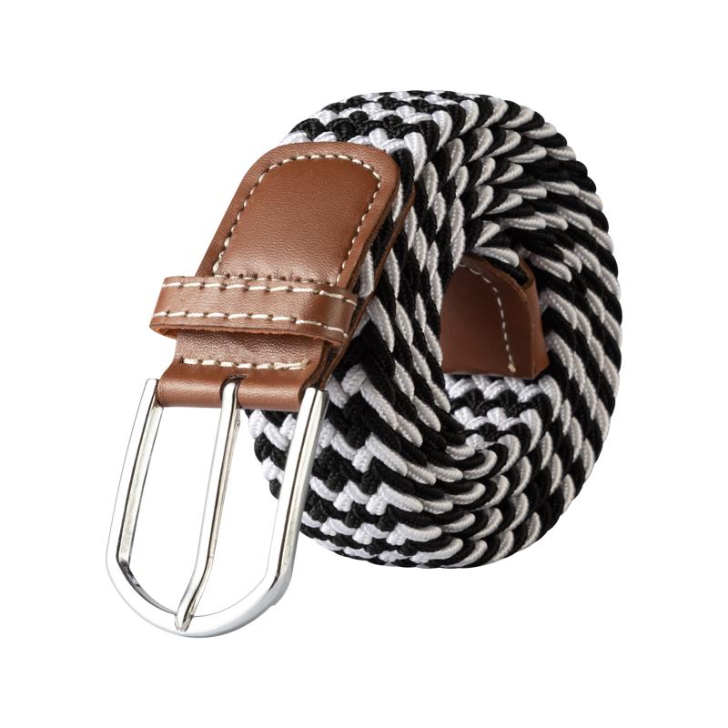 120cm Unisex Elastic Fabric Casual Belt Pin Buckle Expandable Braided Stretch Canvas Simple and Stylish Leisure Men Women Belt