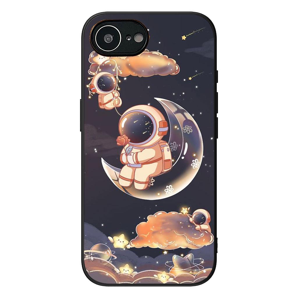 Sky Art Astronaut Moon Case for Motorola Moto G04 G13 G14 G22 G23 G20 G32 G34 G35 G64 G82 G84 G53 G60 G72 E14 E15 E13 E22 E20