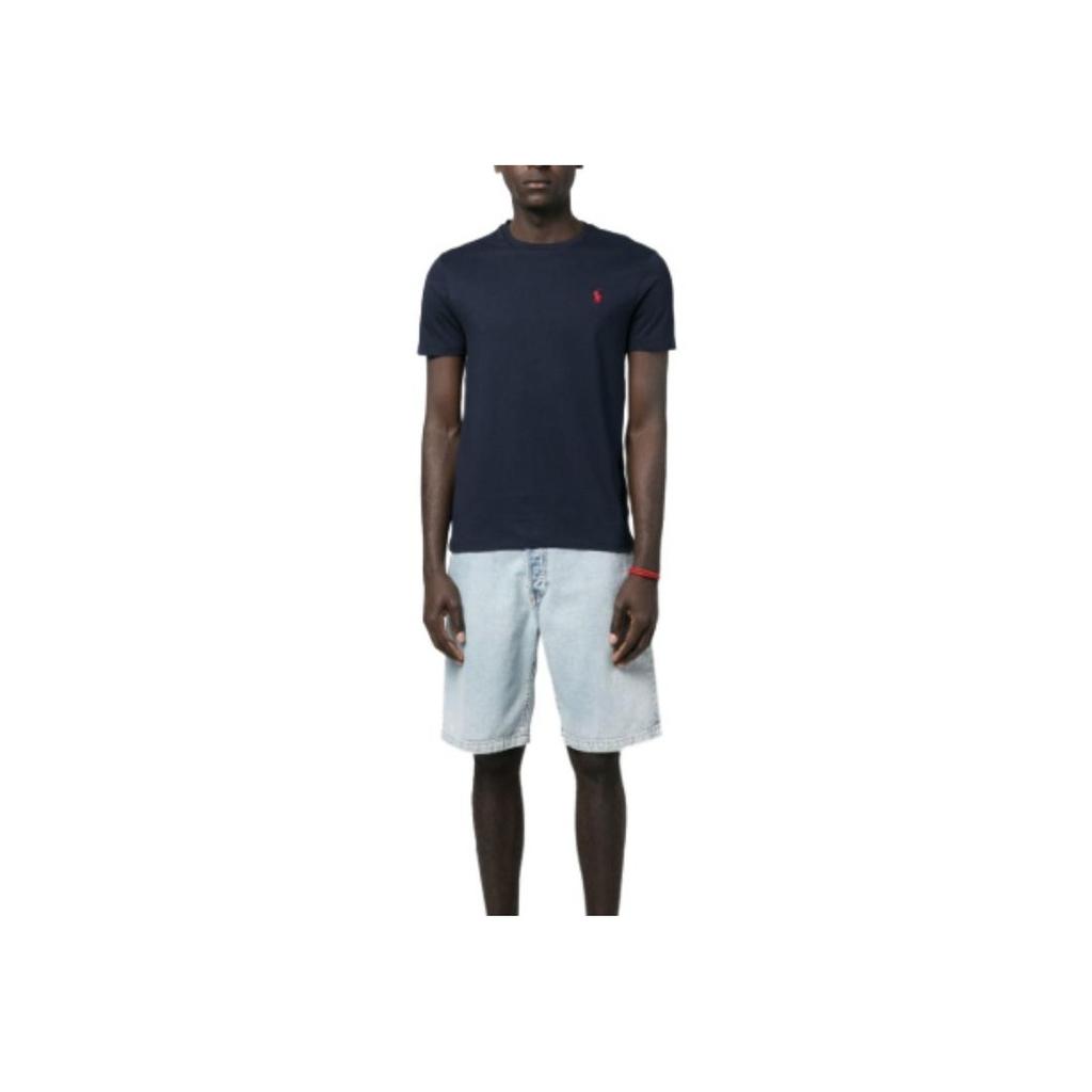 Polo Ralph Lauren T-Shirt Loose Fit Small Pony Embroidered V-Neck Short Sleeve Kids Tops Navy-Blue 323832906009-NAVY