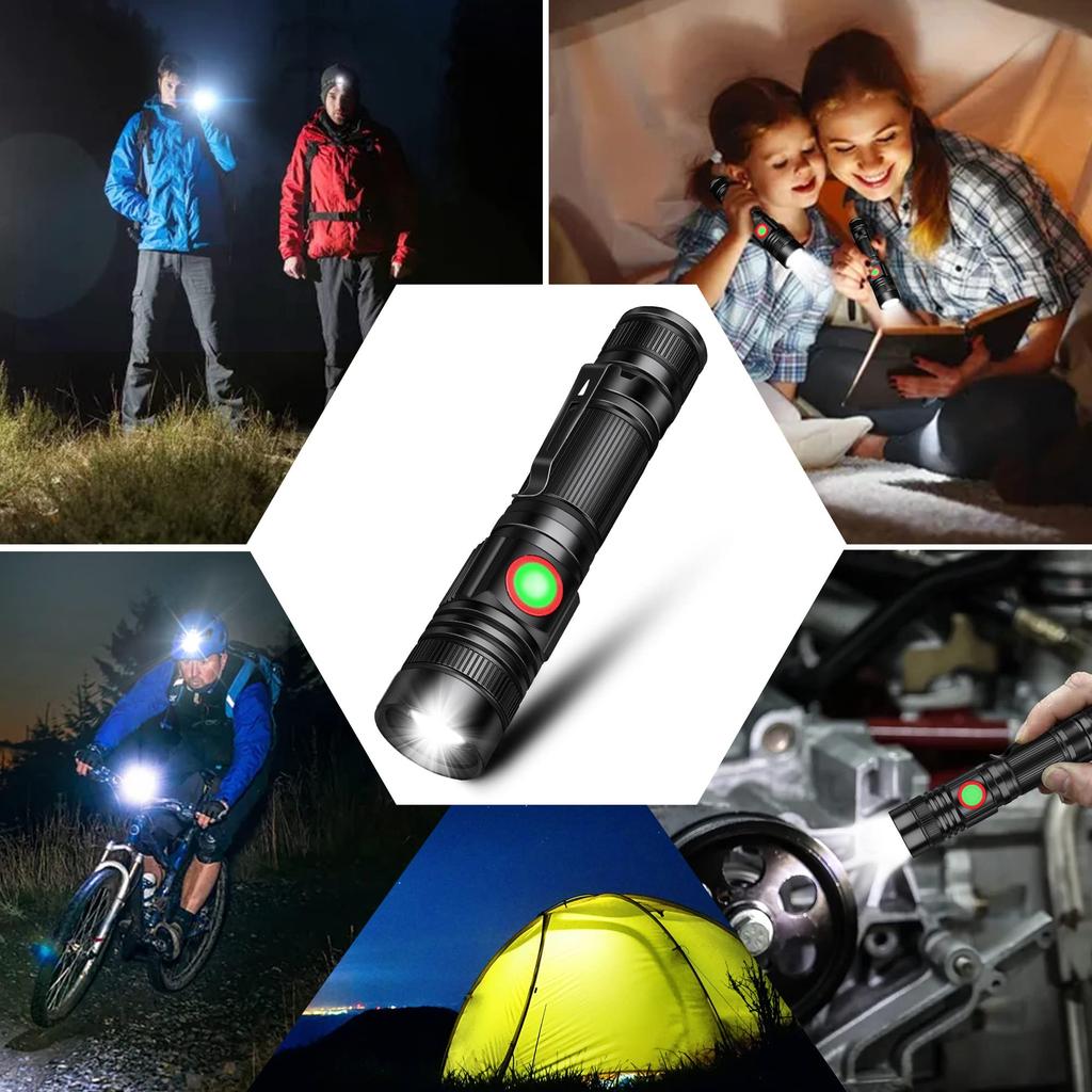 DARKBEAM LED Rechargeable 1000 Compact and Bright Pocket Handheld Flashlight for and with Flashlight, USB, Lumens, Flashlight, Zoomable, Waterproof,