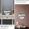 Welcome Sign Front Door Decorations,Round Wood Wreath Wall Hangings Decors for Outdoor Indoor,Home,Farmhouses ,Porch