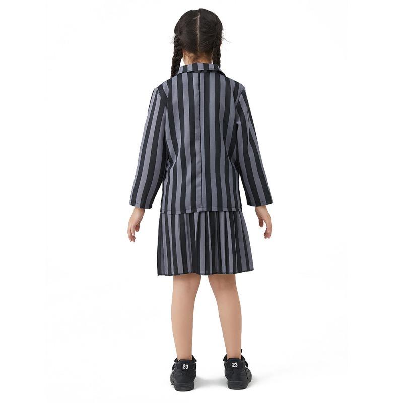 Adams Family Halloween Wednesday Adams Black Dress Costume