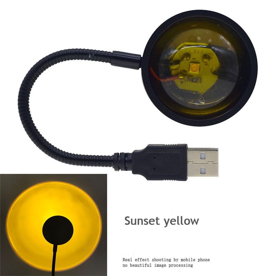 Sunset Projector Usb Led Decorative Light With Mobile Phone Adapter For Tiktok