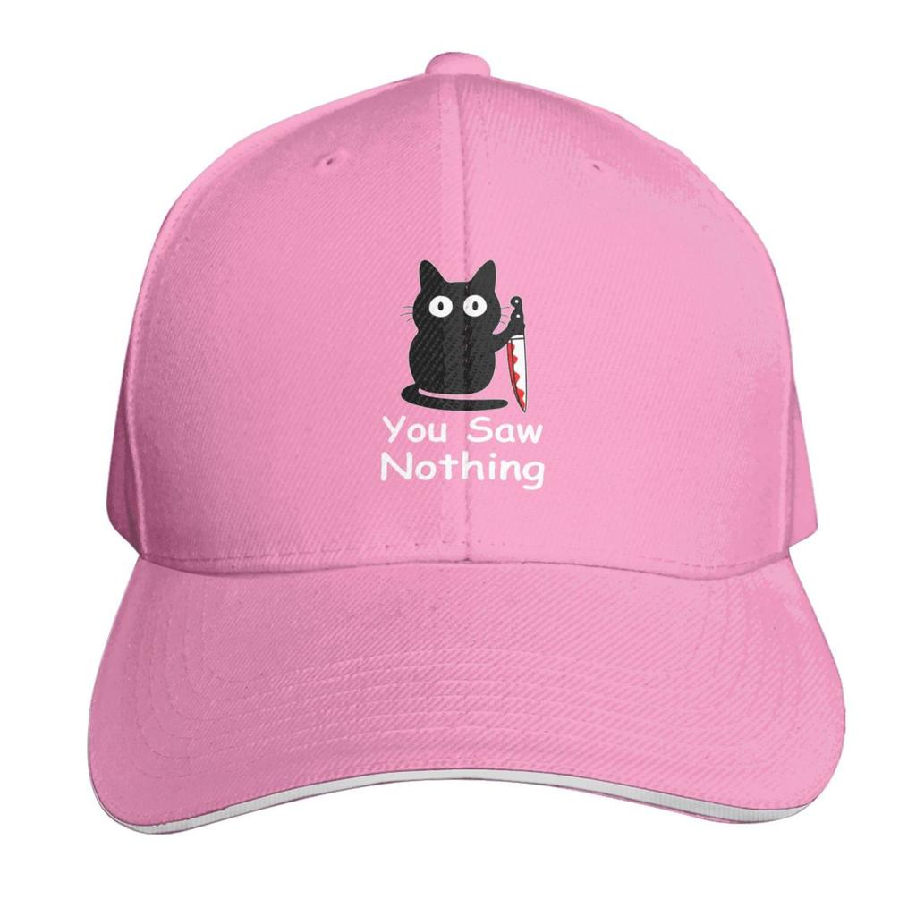 Svart Katt Mordkatt Du Såg Ingenting Keps Mode Casual Basebollkepsar Justerbar Hatt Hip Hop Sommar Unisex Basebollkepsar
