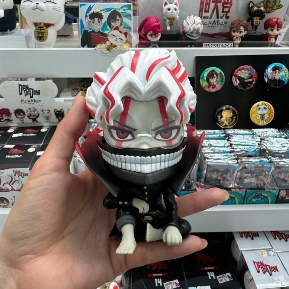 In stock dandadan turbo grandma action figure q version sitting pose model collection desktop decoration toy statue custom gift