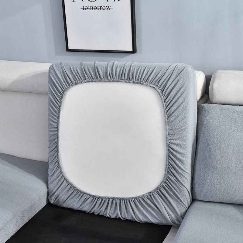Waterproof Sofa Seat Slipcovers Elastic Solid Color Furniture Protector Thick Sofa Cover Corner Couch Cover