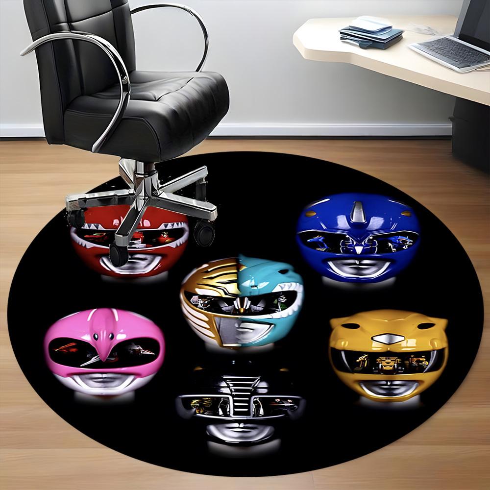 1pc Power Rangers HelmetsChair Carpet for Office, Non-slip, Soft and Durable Office Rug for Interior Decoration, Perfect for Office yy250925077