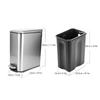 Edelstahl Stummschaltpedal Mülleimer Abfalleimer Mülltonne 5L für Zuhause Schlafzimmer Küche Gebrauch