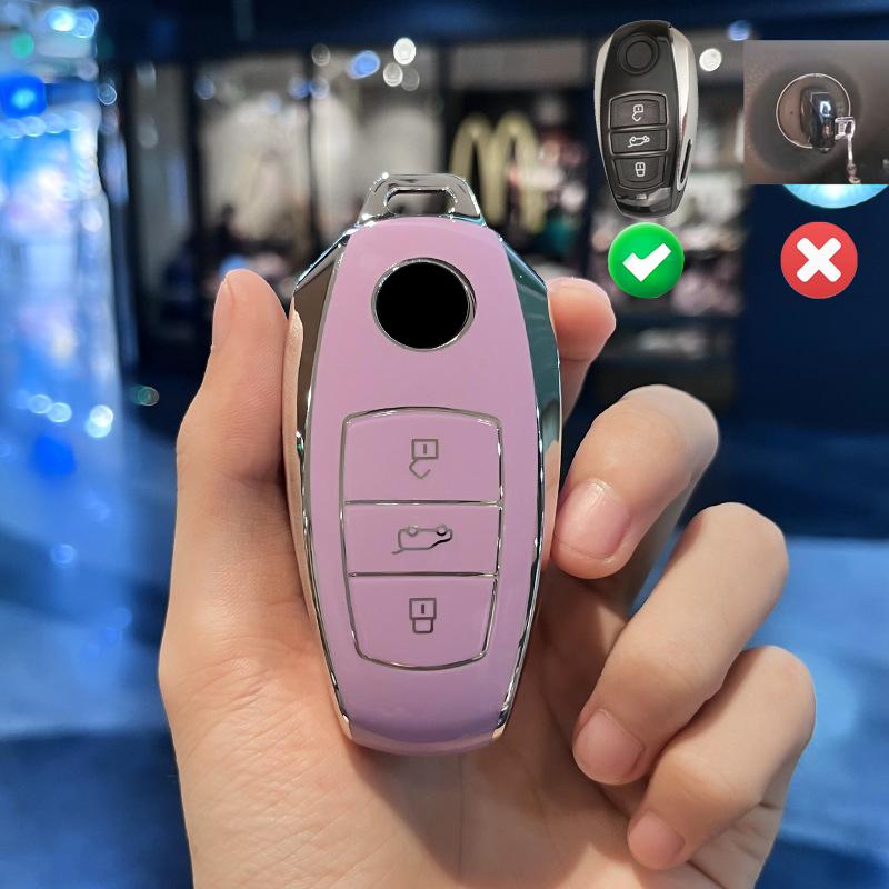 Car Key Cover Case Auto Shell Fob Soft TPU For VW Volkswagen Touareg 2017 2018 2019 2020 2021 Holder Bag Accessories