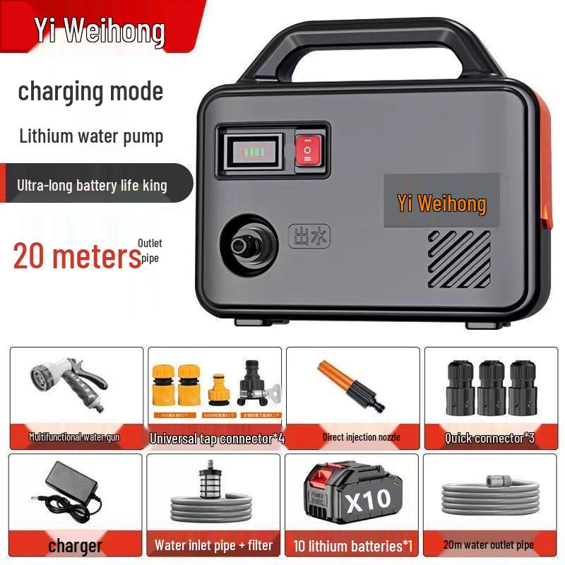 Rechargeable Water Pump for Agricultural and Garden Irrigation Systems