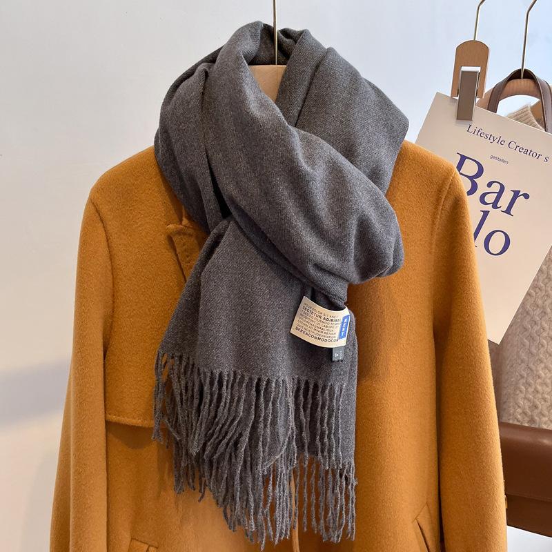 New scarf women's winter versatile shawl imitation cashmere warm high-end couple scarf