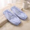 Cute Aesthetic Sleeve Covers Winter Stain Resistant Sleeves, Cherry Embroidery Print, Waffle Fabric Anti-dirty Arm Elastic Cuff Protectors for