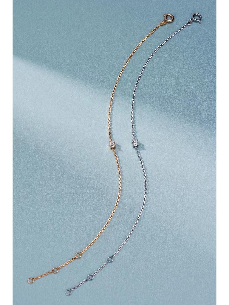 925 Sterling Silver Mini Diamond Bracelet - Women's Japanese & Korean Style, Fashionable, Stackable, & Versatile Hand Jewelry