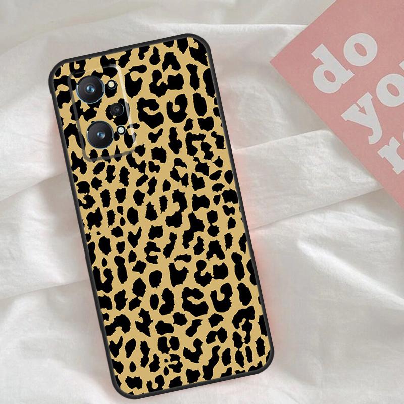 Tan Leopard Case For Realme GT7 Pro GT6 C75 C65 C67 C61 C53 C55 C51 C35 C63 C71 15 11 12 13 14 Pro Plus