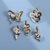 Gothic Animal Butterfly Snake Enamel Pins Sun Moon Snake Snake Lapel Pin  Jewelry Gifts