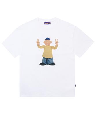 LAUGHER [Pat&Mat] Motion Pat T-Shirt - White