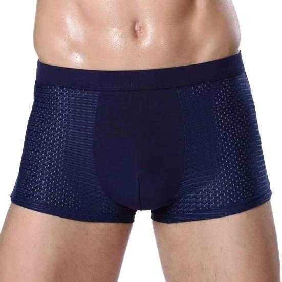 Summer Ice Silk Mesh Holes Panties Mid-rise Elastic Waistband Boxer Underwear Soft Smooth Wiring Quick Drying Panties