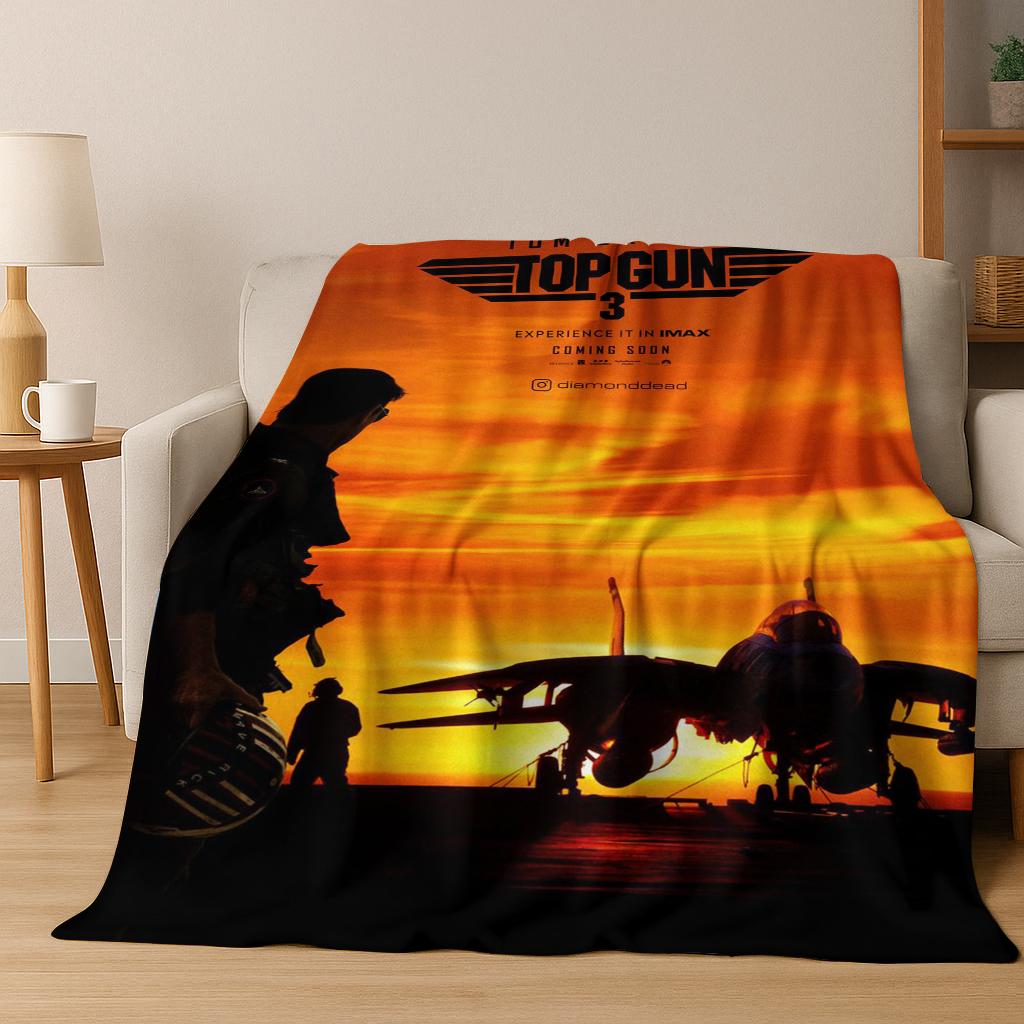2026 Top Gun Tom Cruise Fighter Sign Art Flannel Blanket,Cozy Soft Throw Blanket for Home Bedroom Bed Sofa Picnic Office Cover