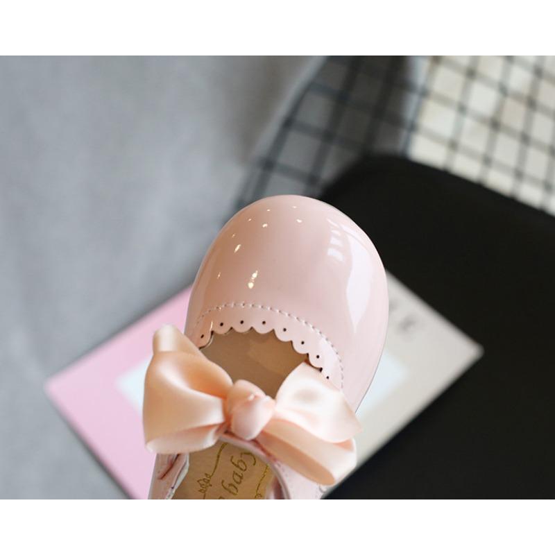 Dziecięce Cukierkowe Kolory Małe Buty Miękkie Podeszwy Wiosna Nowa Wersja Koreańska Duża Kokarda Małe Dziecko Księżniczka Buty Buty