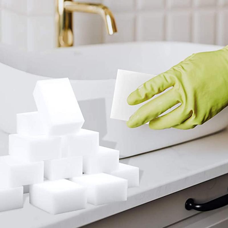 20/50/100 Stück weißer Nano-Reinigungsschwamm, magischer Schuh, magische Dekontamination, Küchenbürste, Geschirrspülen, magisches Wischen
