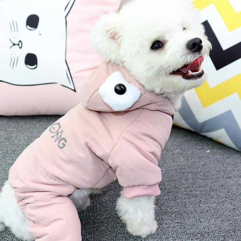 Winter Warm Puppy Dog Jumpsuit Overalls Pet Clothes for Small Dogs Shih Tzu Yorkie Pomeranian Poodle - Mascotas Suit Pijama Perr