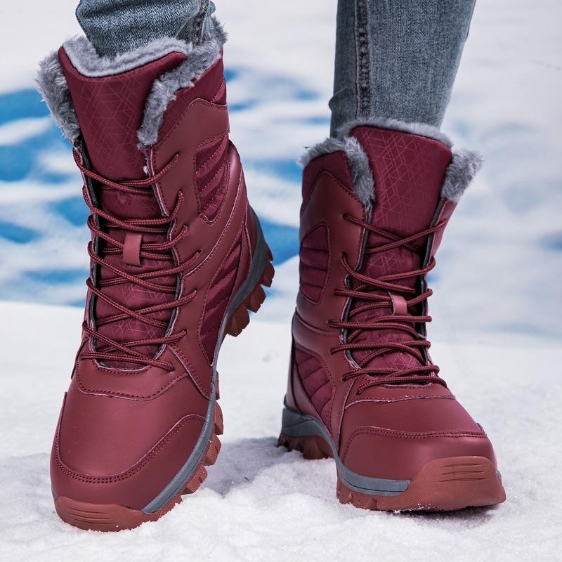 Unisex Winter Boots Women's High-Top Shoes Cotton Shoes Outdoor Snow Boots Large-sized Winter Boots for Men
