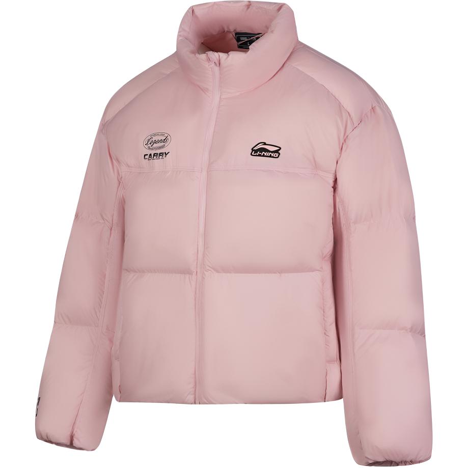 

Li Ning X League Of Legends Collaboration Sports Lifestyle Series Loose Fit Stand Collar Zipper Letter Casual Down Jacket Women outerwear AYMV256-3 L