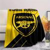 1PC Custom Name Arsenal Patterned Flannel Blanket Suitable For All Seasons for Home Decor Warmth and Comfort Gifts Holiday Present