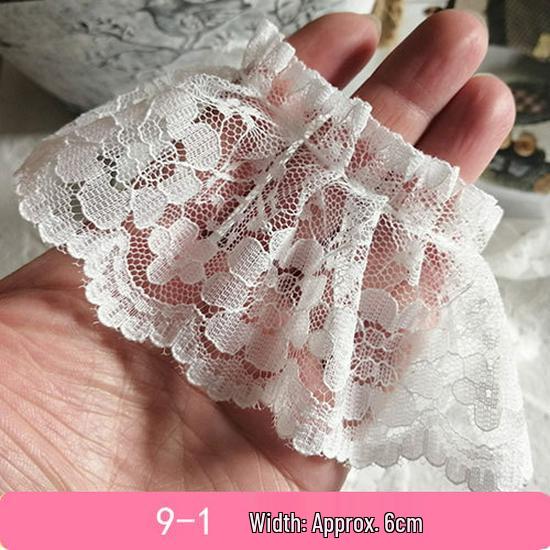 Handmade Lace Trim: Mesh for Baby Clothes, Curtains, Skirts, Pleated Decorative Fabric