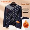 Yiershuang Men's Thickened Mock Neck Thermal Base Layer Set
