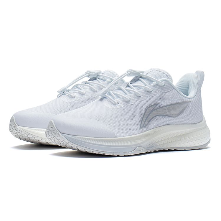 LiNing Red Rabbit 5 Non-Slip Shock Absorbing Wear-Resistant Breathable Lightweight Low-Top Running Shoes Kids Running Shoes White Gray YKFS026-7