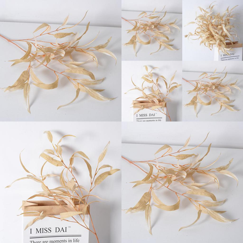Large Willow Leaf Silk Flower For Wedding Arrangements And Outdoor Home Decor