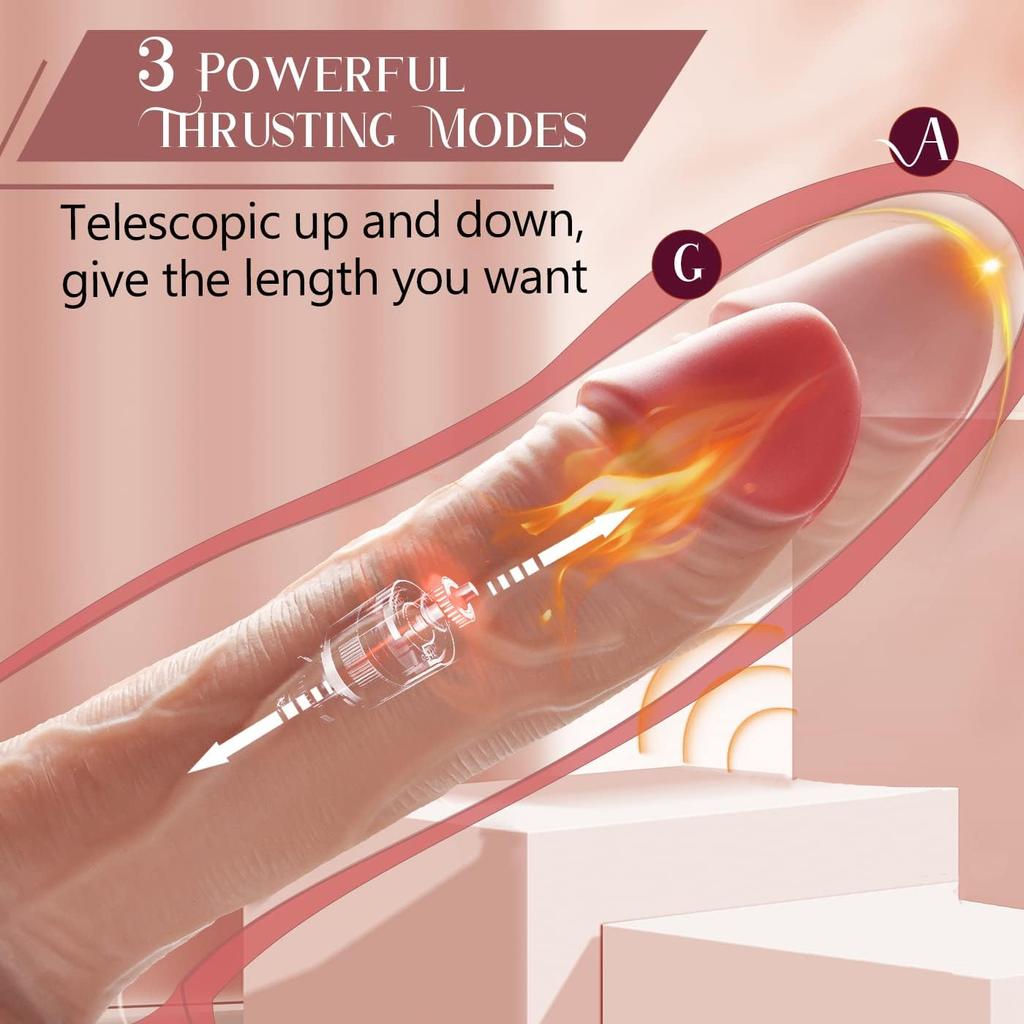 Thrusting Dildos Vibrator 8,7" realistická dilda s rotační vibrační aplikací pro silné sání nebo dálkovým ovládáním G Spot Vibrator Sexuální hračka pro dospělé pro ženy