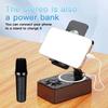 Foldable Phone Holder Stand Anti-Slip Pads Phone Holder with Microphone  Desktop Use