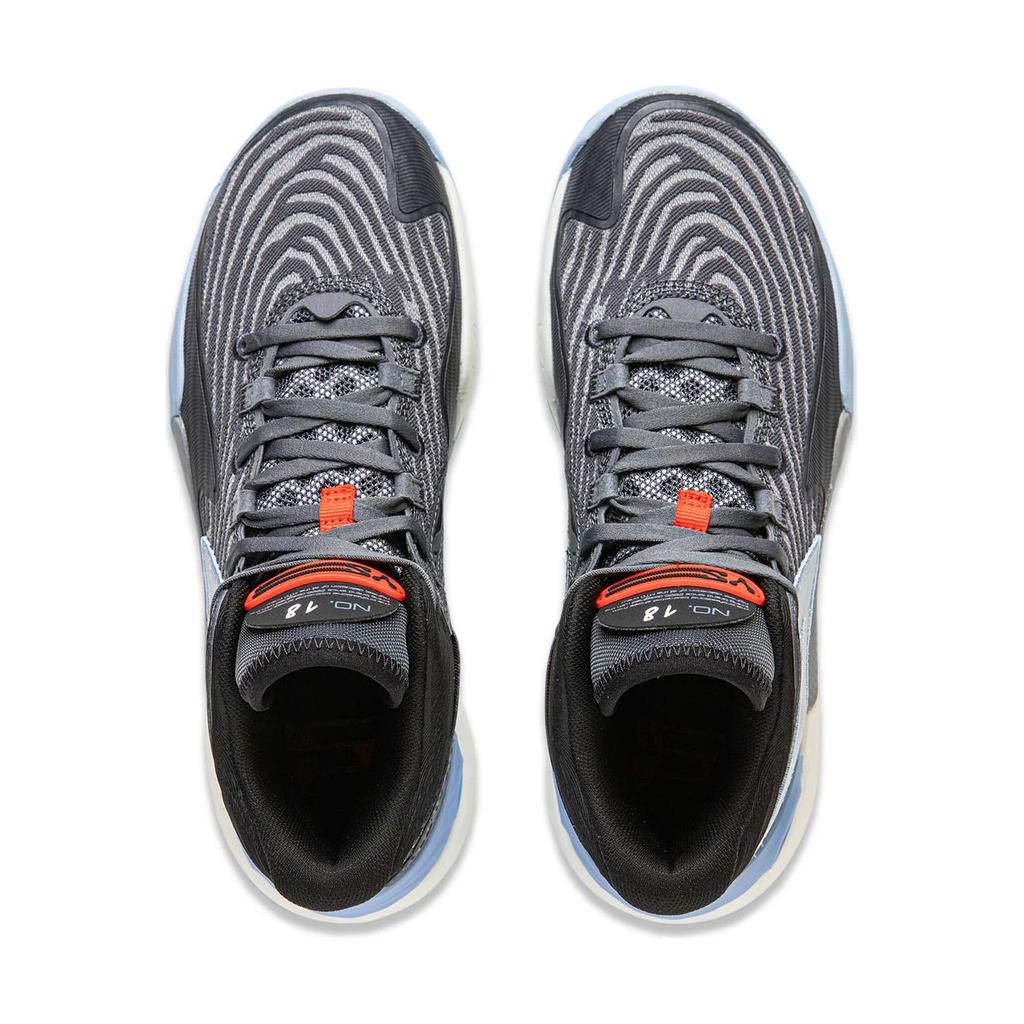 Li Ning Yushuai 18 Young Beng Technology Low Top Kids Basketball Shoes Kids Basketball Shoes Gray YKBU034-3