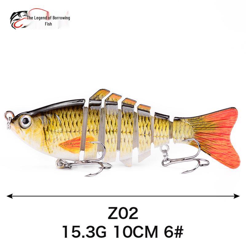 7-częściowy 10cm plastikowy bioniczny przynęta na ryby: Wielosekcyjny sztuczny przynęta słodkowodna