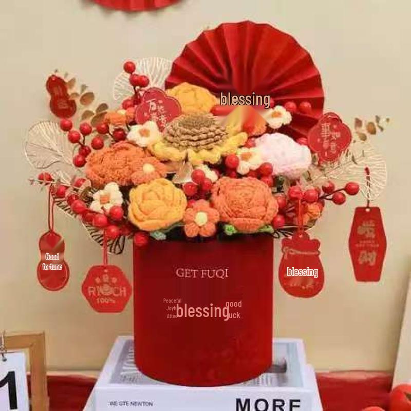 Ручная работа Искусственный цветок Счастливое ведро Украшение Набор для DIY