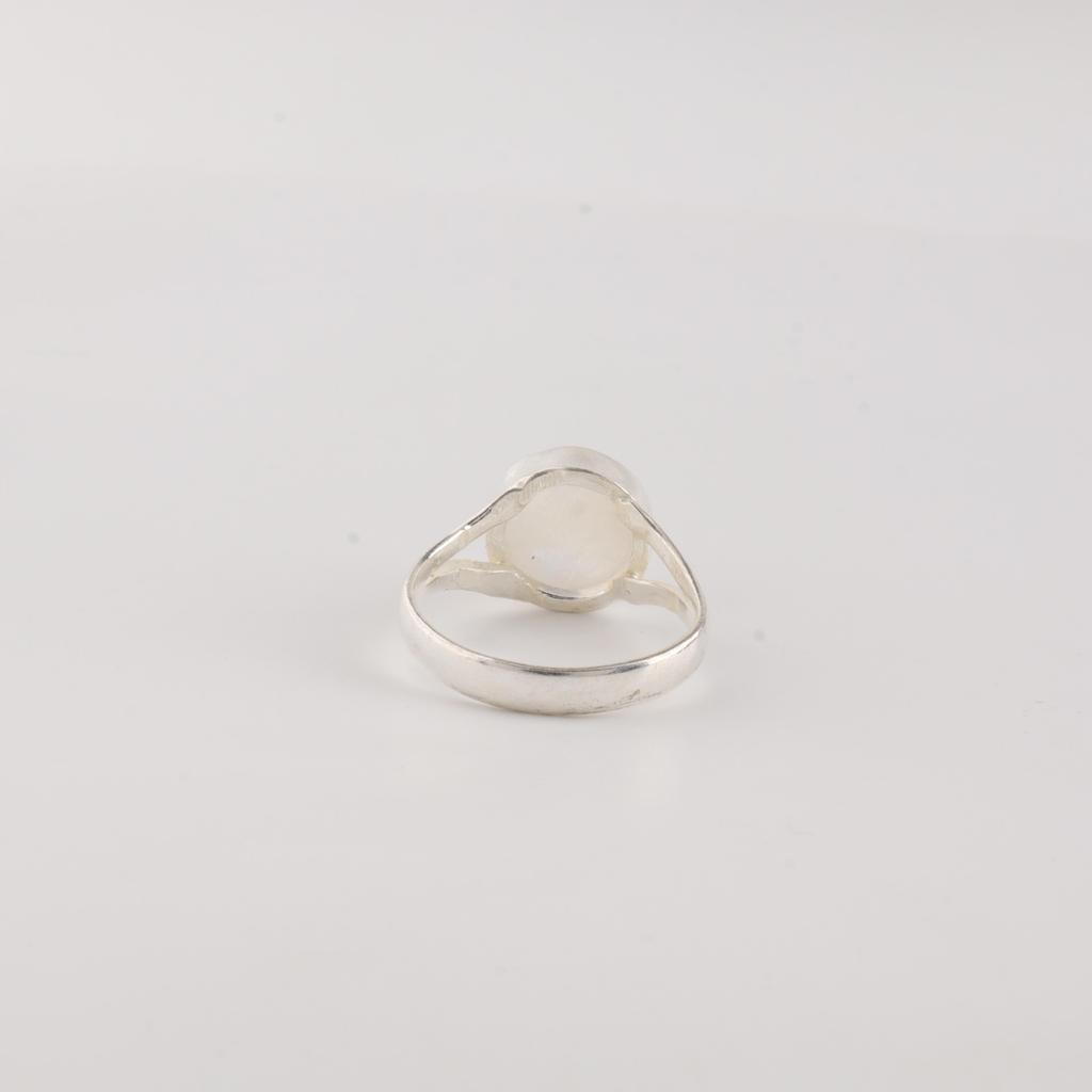 Rainbow Moonstone Gemstone Silver Ring, 925 Sterling Silver Handmade Ring, Genuine Silver Ring For Women, RR-83-29