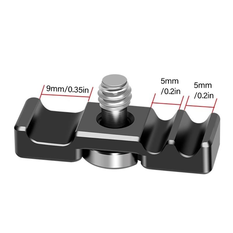 3 Slot Cable Clamp For DSLR Camera Cage Cord Holder With Hex Screw Rustproof Studio Accessory