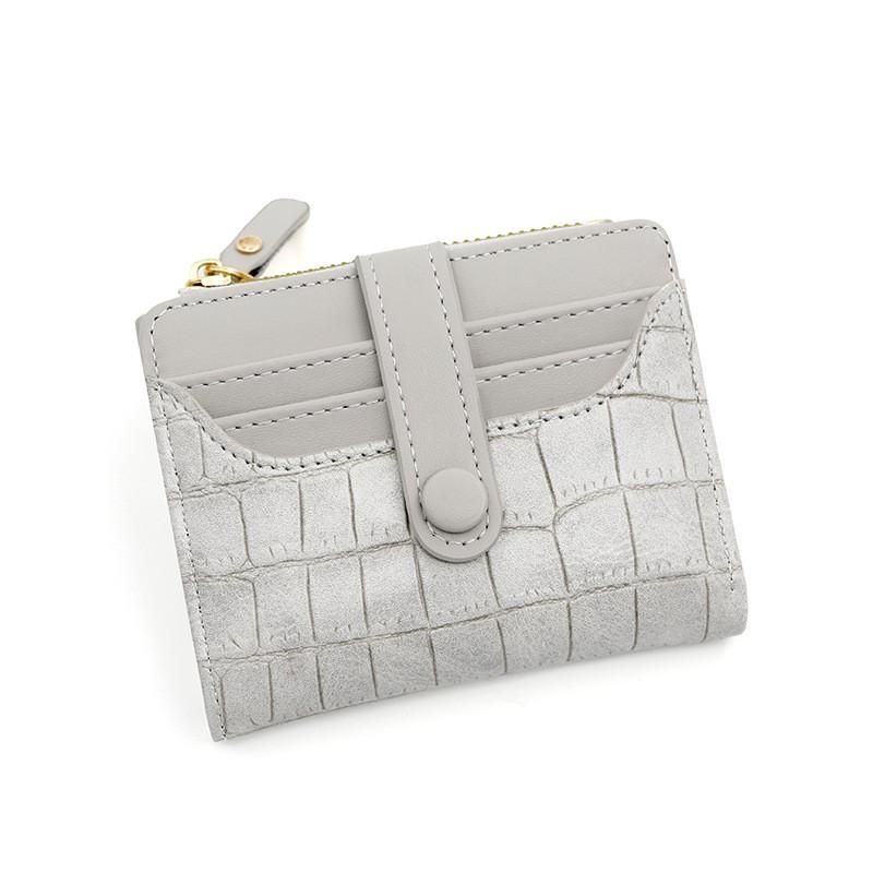Minimalist Ladies Wallet Pu Leather Small Card Holder With Coin Pocket For Daily Use