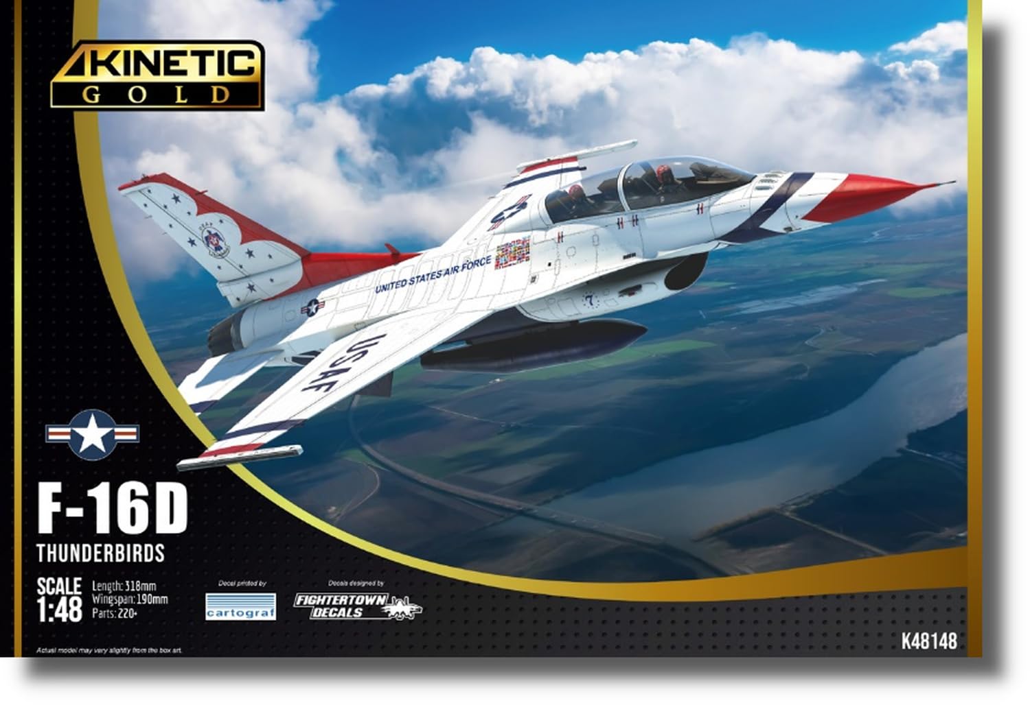 

Кинетическая модель американский Thunderbirds пластиковый набор KNE48148 1/48 F-16D (самолет)