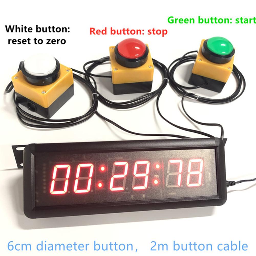 10CM button 29cm Led Countdown Clock Stopwatch,reset to zero Count down remote Control School Rush Answer Competition Game Timer