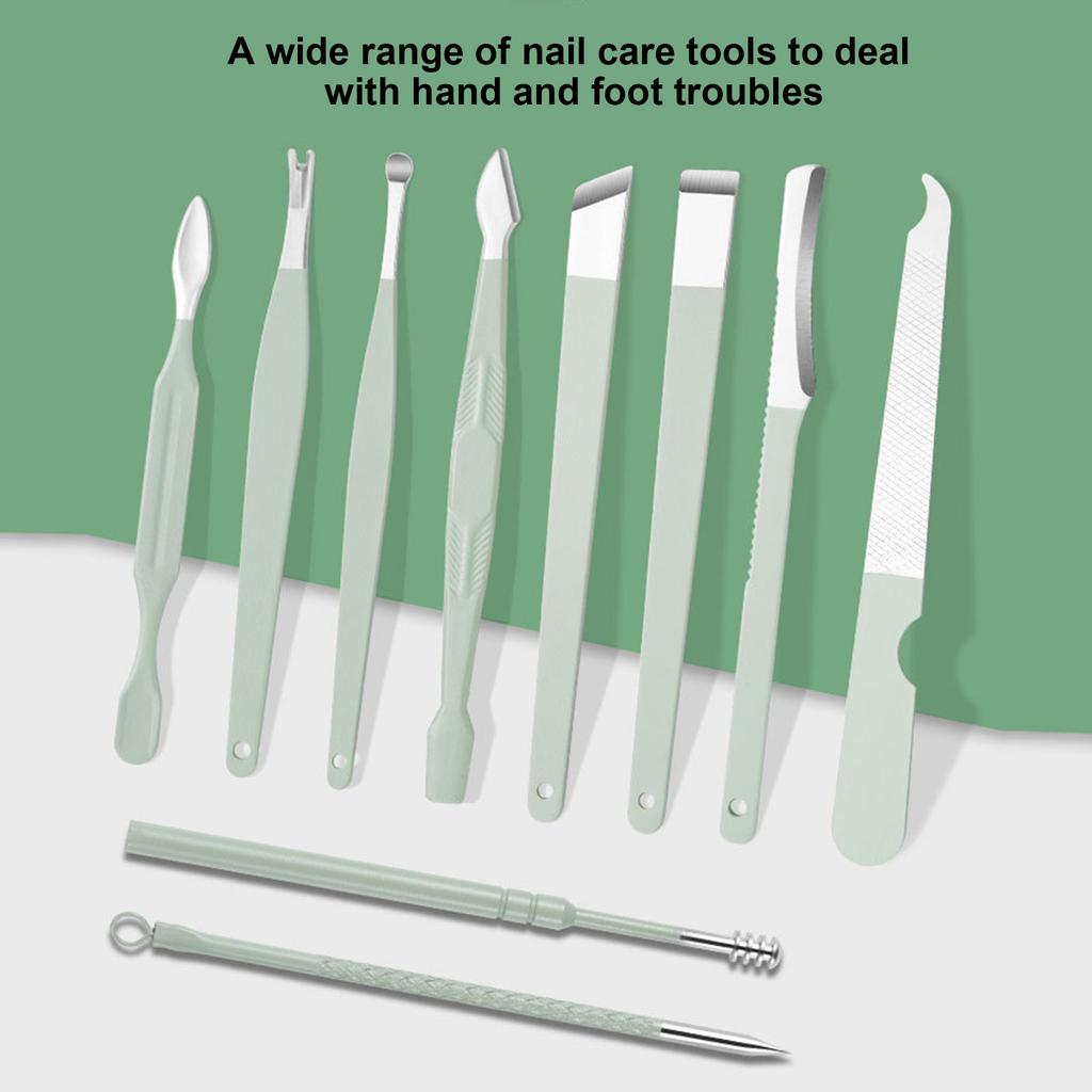 Pedicure & Manicure Tool Kit Portable Nail Clippers Set with Nail File Trimmer Eyebrow Trimmer Clip Dead Skin Removal Tool for Hand Foot Care