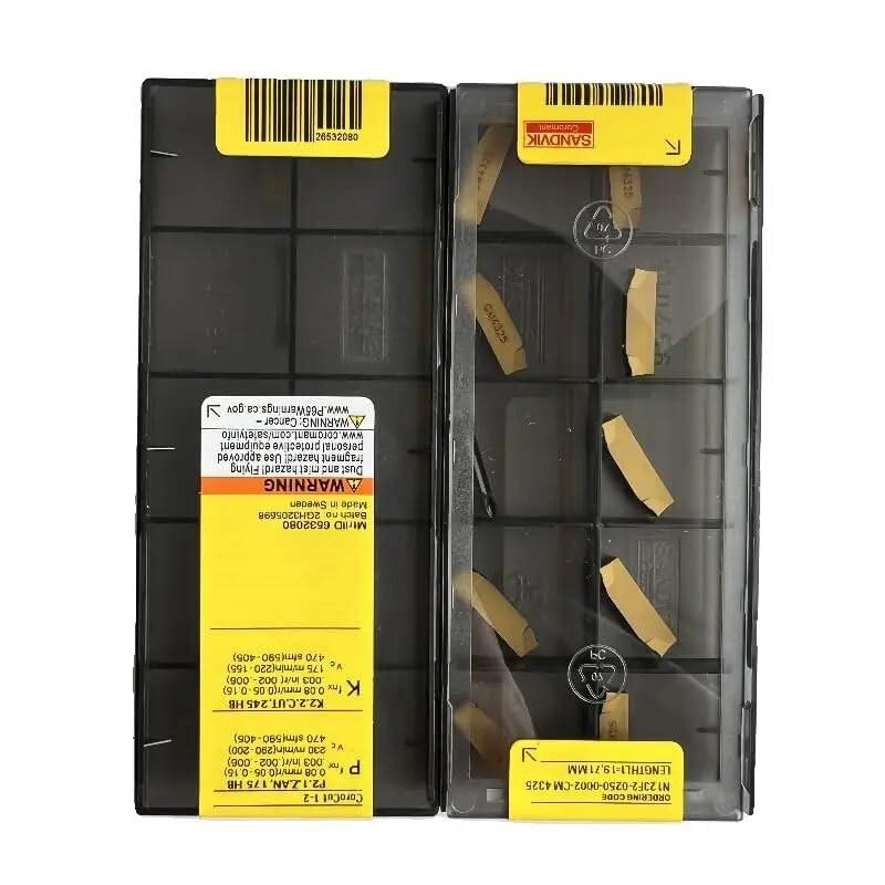 Original Sandvik / N123F2-0250-0002-CM 4325 / CNC Lathe Carbide Blade 10 PCS
