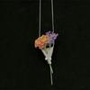 Modische Legierungskette Blumenarrangement Schlüsselbein-Kette mit Schleife Damenschmuck Geschenk für den Valentinstag
