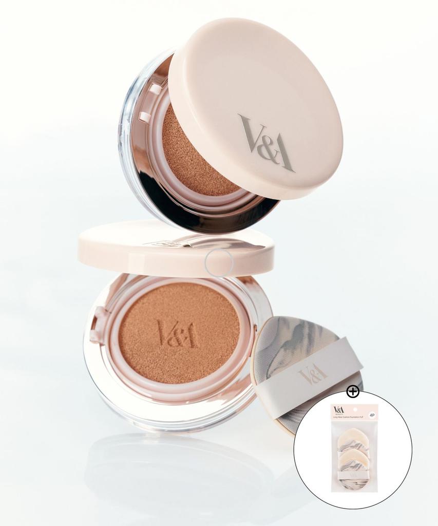 Long Wear Cushion Foundation Radiant (Main Product + Refill) (+ 4 Puffs Included)