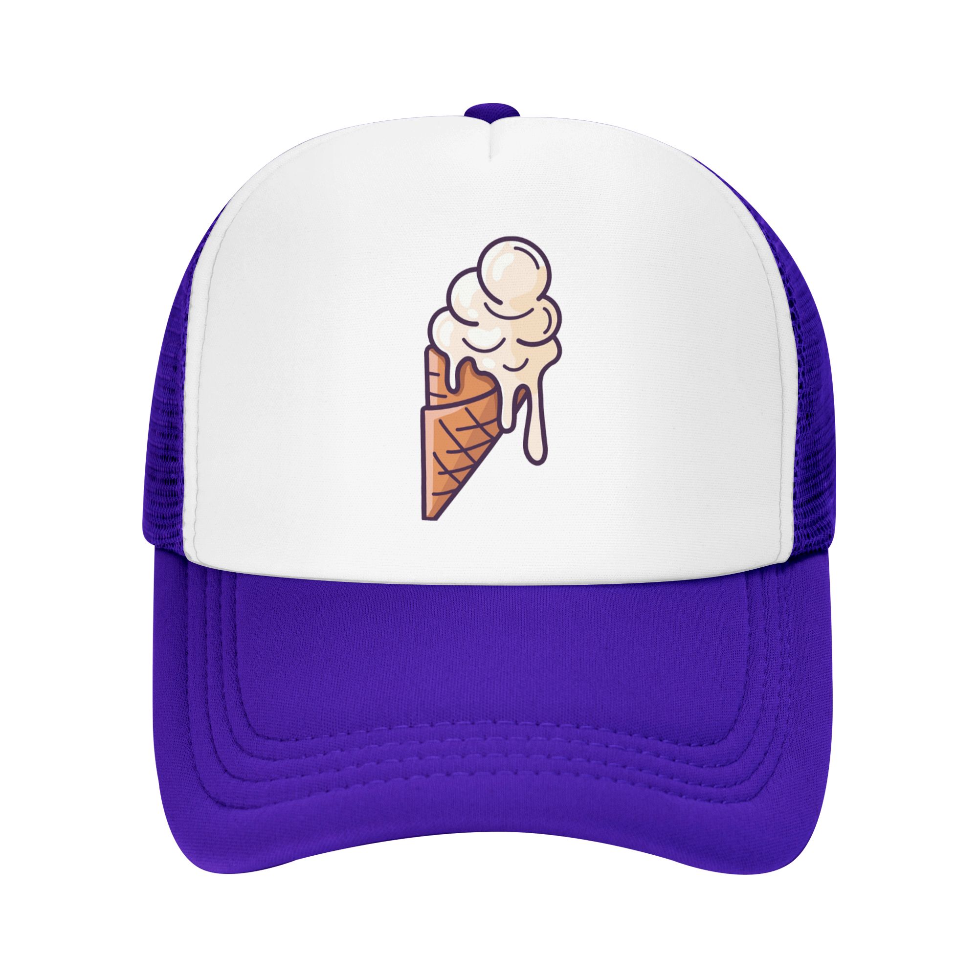 CASUAL LOOK CAP IJsjes Liefhebber Zomer Grid Trucker Pet Baseballpet Petten voor Unisex Zomer Unisex Pet Casual Vier Seizoenen E&eacute;n Maat One Size