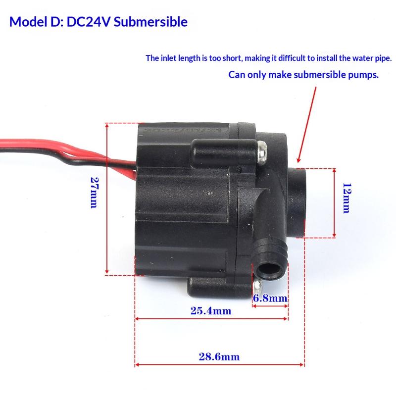 Mini Brushless Water Pump IP67 Waterproof Silent Sealed Centrifugal Circulation Pump for Indoor Tabletop Fountain Fish Tank