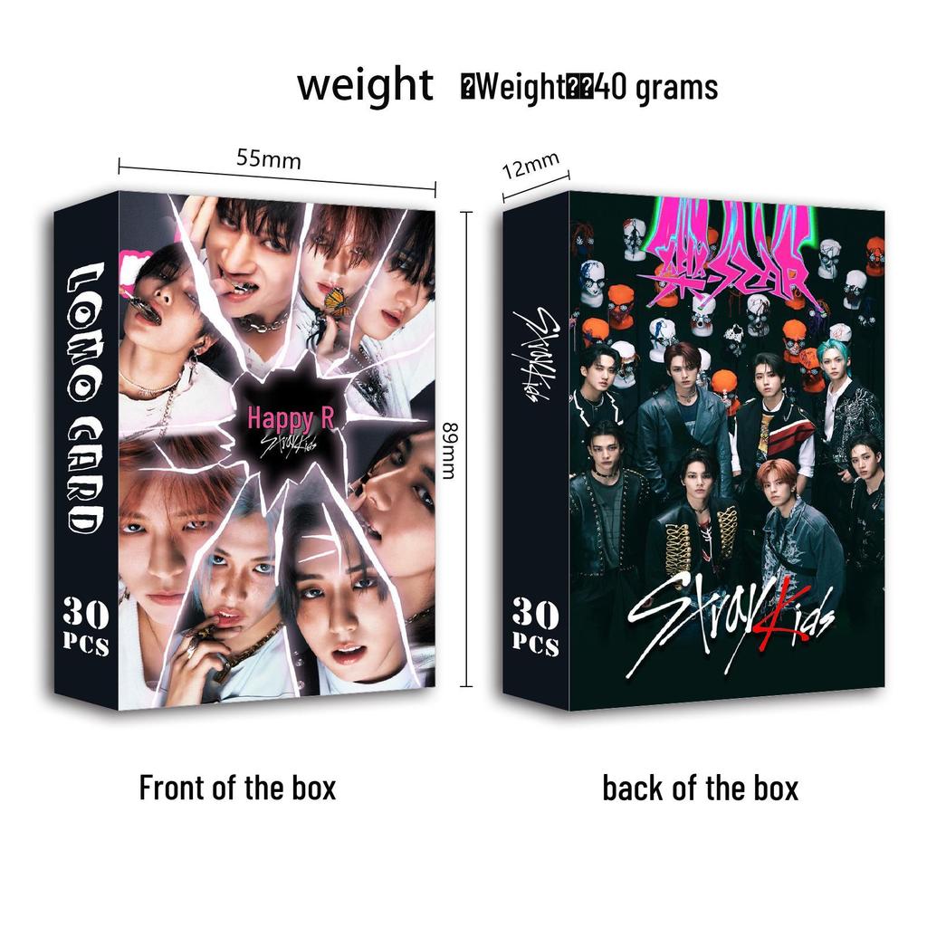 Stray Kids Celebrity Double-Sided Photo & LOMO Card Set (30 Greeting Cards)